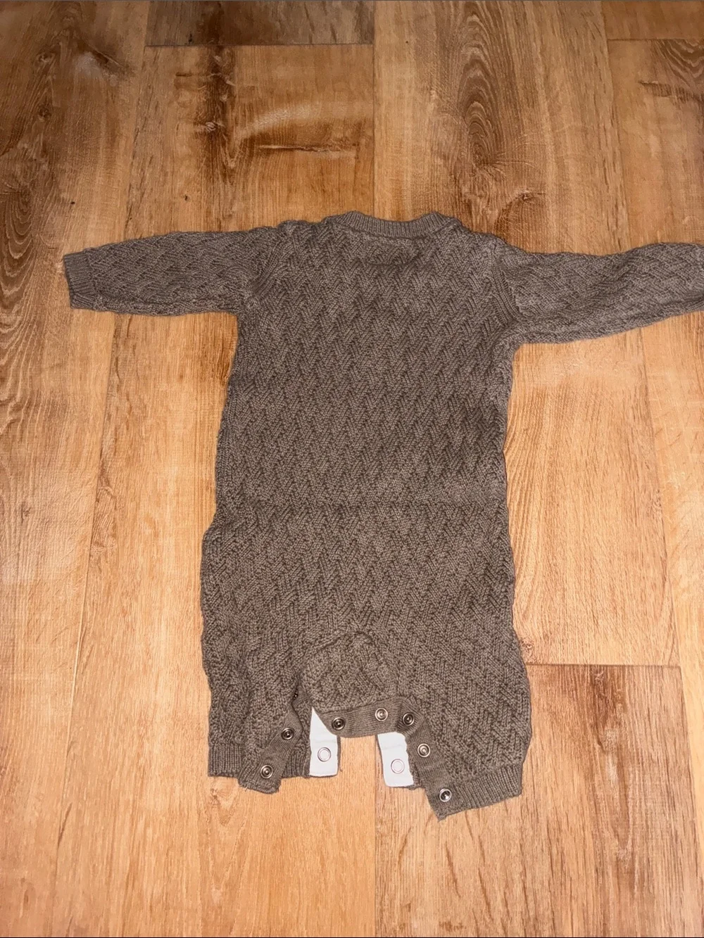 Carter's Brown Knit Long-Sleeve Baby One-Piece Bodysuit